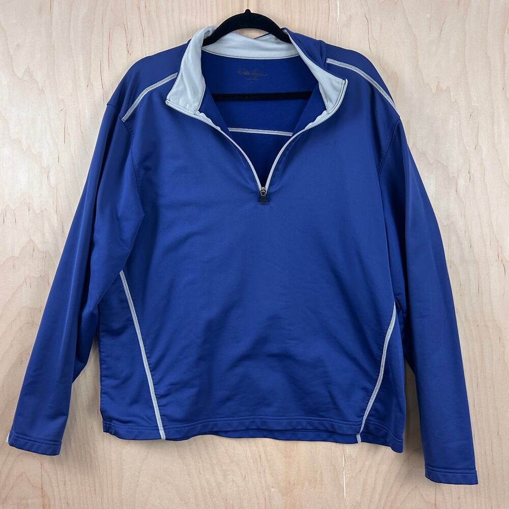 Walter Hagen Men’s Blue Quarter Zip Pullover Performance Top Size L